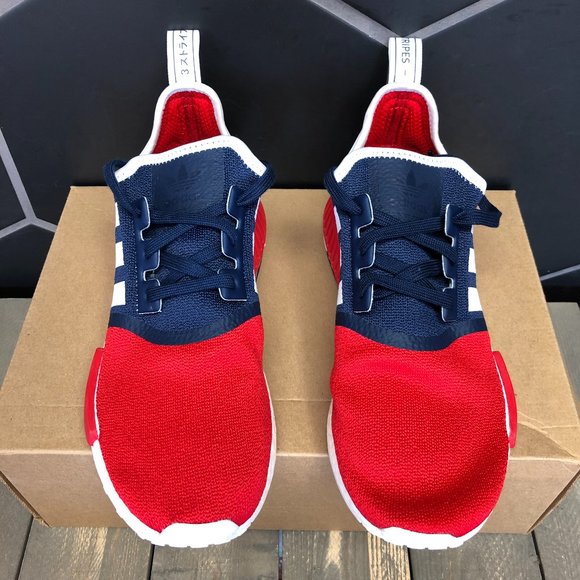 Adidas NMD R1 USA Blue White Size 9 - Picture 3 of 6